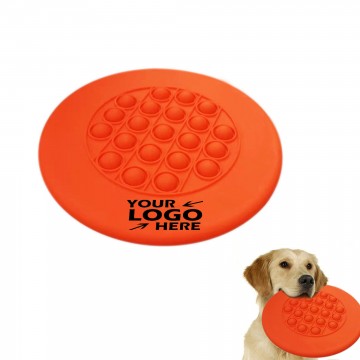Silicone Flying Disc Push Bubble Toy